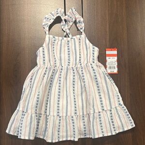 Cat & Jack Blue and Red Striped Star Dress